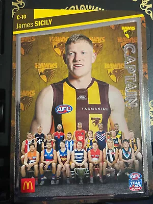 MORE STOCK ADDED - AFL 2024 Maccas AFL & AFLW Captain's Cards - Choose From List • $2