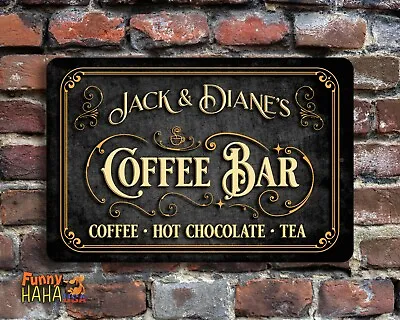 Coffee Bar Vintage-Style Aluminum Sign - Personalized • $24.99