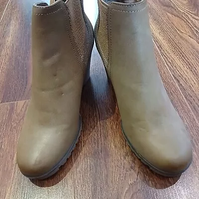 Women’s Tan Graceland Slip On Ankle Boots  Wedge UK Size 6  • £5