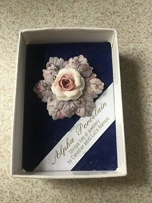 £5 • Buy Porcelain Brooch By Lucia Atanase. Boxed