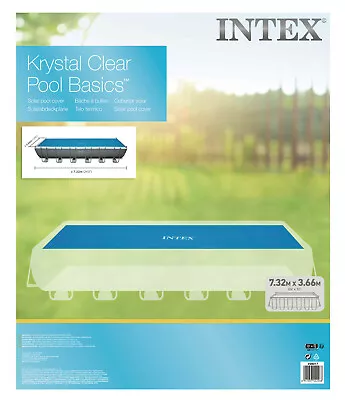 Intex 24ft X 12ft Solar Cover Retangular Ultra Frame Swimming Pool #28017 • £64.99