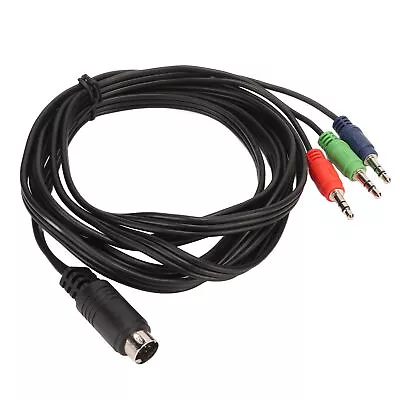 Mini DIN To 3 DC 3.5mm Cable 9 Pin Plug And Play Sound Adapter Cord For Spea GDS • £9.75