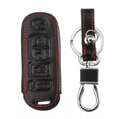 Remote Key Holder 4-Button PU Leather Case Cover For Mazda 3/6/CX5/CX7/2017 E • $7.57