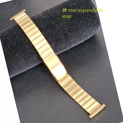 Expander Watch Bracelet Gold Tone MENS STRAPS 18mm • £9.95