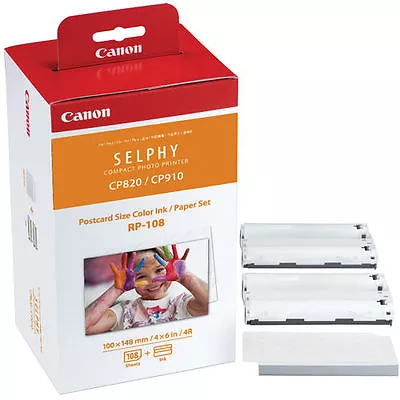 CANON RP-108 Photo Printer Ink/Paper Set For SELPHY CP1200 CP910 CP820 • $68.20