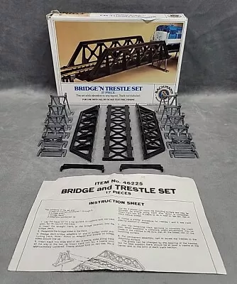 Bachmann HO Railroad 17 Pc Bridge'n Trestle Set 46225 Model RR • $6.39