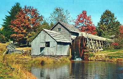 Mabry Mill Blue Ridge Parkway Autumn Scene Meadows Of Dan Virginia Postcard • $3.14