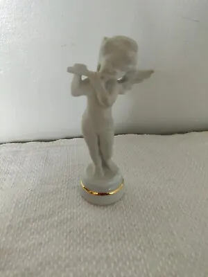 Small Bisque Parian Porcelain Winged Cherub Figure Meissner Limoges France 11cm • £14.99