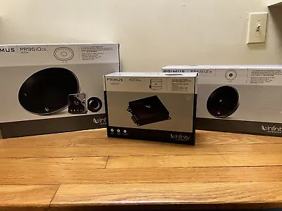Infinity PRIMUS 6x9 Component & 6.5 Speakers With 4 Channel Amp & Install Kit • $305