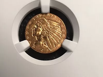 1913 2 1/2 Gold Indian Coin NGC 62 Uncirculated Could’ve Grade Higher Better  • $775