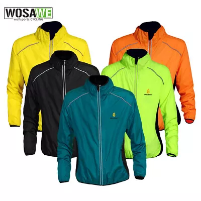 Men Women Cycling Jacket Windproof Waterproof MTB Bike Rain Coat Hi Viz Clothing • $28.99