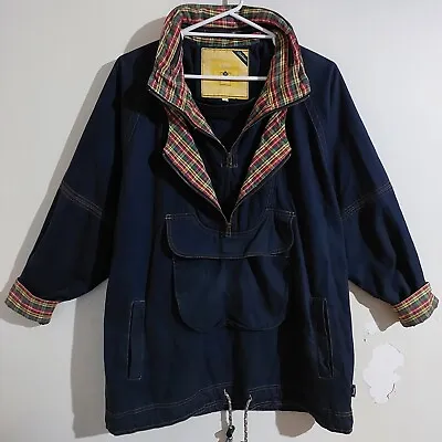 Vintage 90's Retro BOSH Sportswear Mens Dual Zip Anorak Hoodie Jacket - M/L/XL • $85