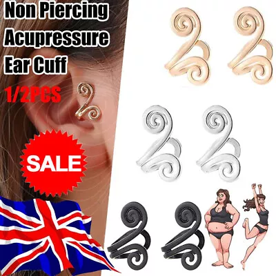 Pea'Thea MOX-Acupuncture Ear Wrap LymphTherapy DetoxSlimming Earrings UK • £5.66