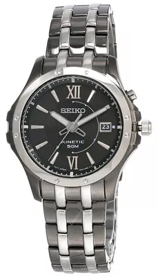 Seiko Kinetic Black Dial 37MM Two-tone SS Men's Watch SKA551  • $425