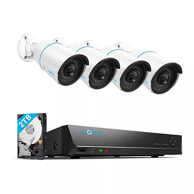 5MP POE Security Camera System Person Vehicle Detection 8CH NVR Kit RLK8-510B4-A • $387.19