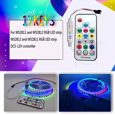 Music LED Contorller 17keys WS2812B RGB RF Remote For WS2811  IC RGB Led Strip • $3.16