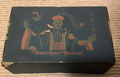 Rare Wood Pained  Ancient Games Of The Mandarins  Mahjong Mah Jongg Set Box • $119