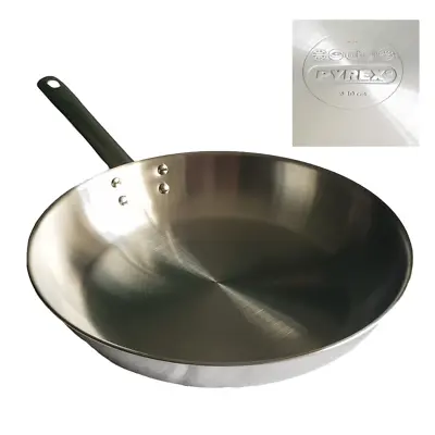 £34 • Buy Frying Pan Stainless Steel PYREX MASTER All Hobs Oven Proof Sizes 24,26,28,30cm