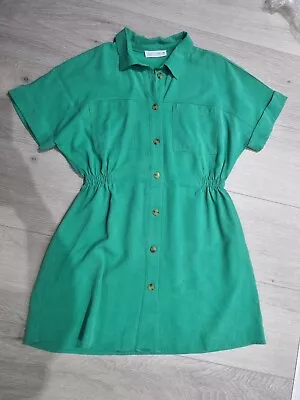 Girls Zara Green Dress 11-12 Age • £11