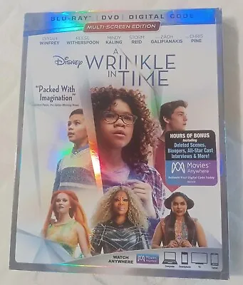 Disney A Wrinkle In Time (Blu-ray DVD 2018 2-Disc) Movies Slipcover Kids • $6.58