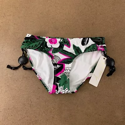 Anne Cole Womens Bolo Babe Alex Bikini Swim Bottom Green Floral Stretch S New • $42.49