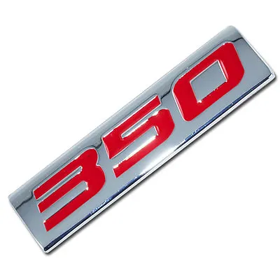 Chrome/red Metal 350 Engine Race Motor Swap Emblem Badge Lm1 Small Block Chevy • $9.88