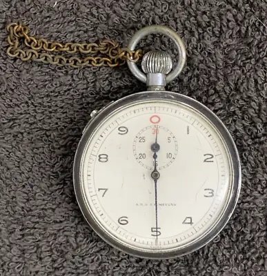 AR & JE Meylan Vintage Stop Watch - Working W/ Chain • $23.99