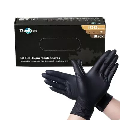 Disposable Nitrile Exam Gloves Black Cooking Gloves Disposable Food Safe 3mil... • $18.90