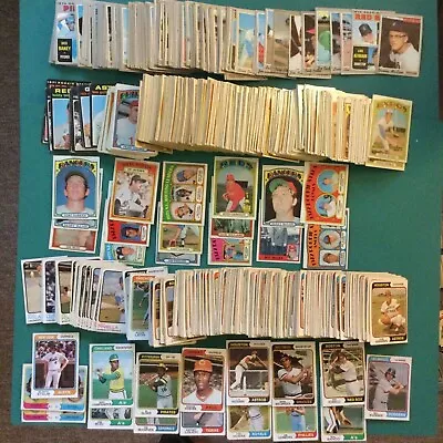 Huge Early 1970s Vintage Baseball Lot - 843 Cards - 1970 1971 1972 1973 1974 • $379.99