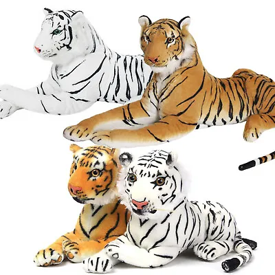 £9.99 • Buy Giant Wild Animal Tiger Teddy Leopard Soft Plush Stuffed Toy Large Up To 150cm