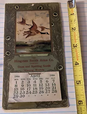 1906 Calendar Vintage Hingston Smith Arms Canada Goose Hunting Guns Sporting Adv • $279