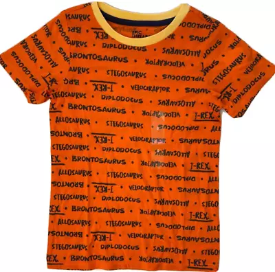 Epic Threads Autumn Casual Girl's T-Shirt Size: 7 Orange Dinosaurs Names Pattern • $7.99