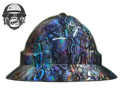 Custom Hydrographic Safety Hard Hat SCALES PRO CHOICE WIDE BRIM • $85