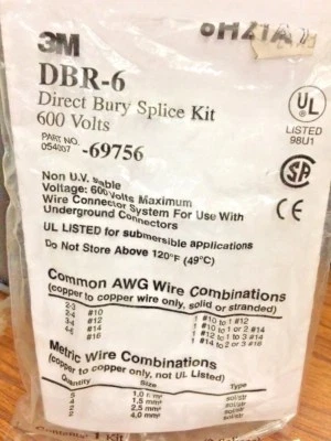$4.45 • Buy (K) Direct Bury Splice Kit DBR-6