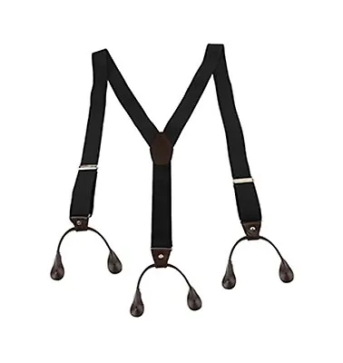 Portable Button Holes Link Men Suspenders Mens Braces Suspenders W/6 Button Hole • $4.99