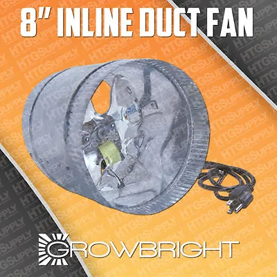8  DUCT FAN - 500/300 CFM Booster / Blower - Grow Light Inline Cool Air Vent Fan • $30.74