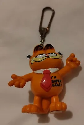 £6.99 • Buy Vintage Garfield Figure Bully W Germany I'm Super Star Keyring 