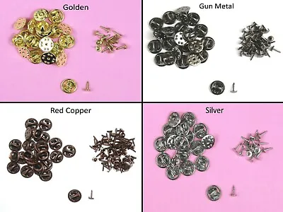 Metal Badge Button Lapel Replacement Backs For Badges Findings • £4.49