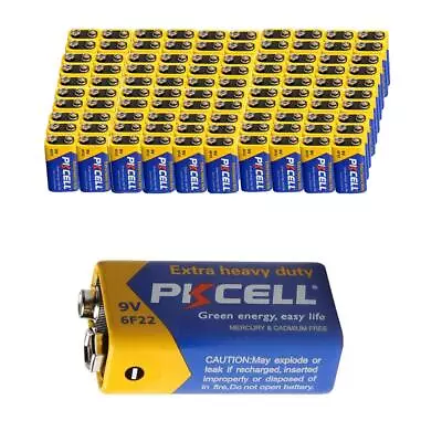 100pcs PP3 9Volt Batteries For Alarm Clock EN22 1604AU 6F22 ND65V Zinc-Carbon • $62.99