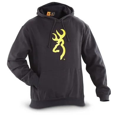 Mens NWT Browning Buckmark Heritage Sweatshirt Hoodie Black With Gold Size M • $39.99