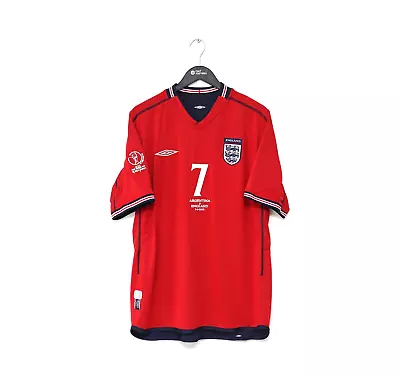 2002/04 BECKHAM #7 England Vintage Umbro Away Football Shirt (XL) Argentina WC • £129.99