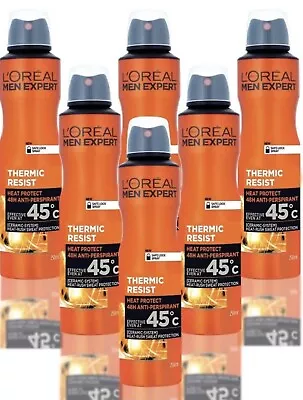 L'Oreal Men Expert Thermic Resist 48H Anti-Perspirant Deodorant 250ml X6 FREPOST • £25.49