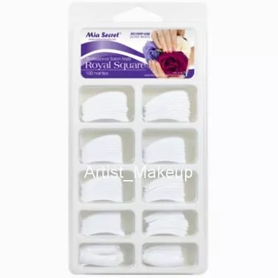 Mia Secret - Nail Tip Royal Square  100PC/500PC Acrylic Box- Clear/White/Natural • $8.99