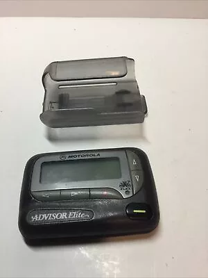 Vintage Motorola Advisor Elite Black Handheld Pager With Belt Clip • $39.99