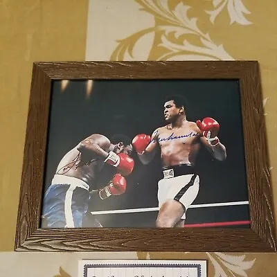 Joe Frazier & Muhammed Ali Autographed Famous Fight Photo With COA • $1100