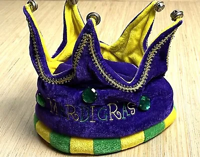 Mardi Gras Royal Crown With Bells Adult Size Fits Most Mardi Gras Party Supplies • $9.74