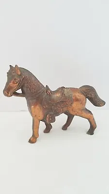 Vintage Western Copper Bronze Metal Carnival Horse Figurine 3 1/2  X 4 1/2  • $9.50