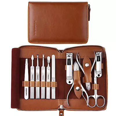 Professional Manicure Kit Nail Clippers Set 11 In 1 Stainless Steel Pedicure • $17.99