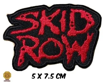 £2.49 • Buy Skid Row Red Music Band Logo Embroidered Applique Iron / Sew On Patches