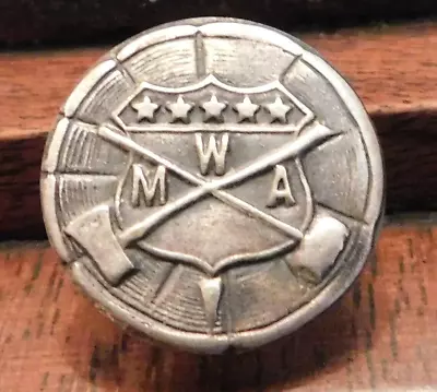 Modern Woodmen Of America Silver Button Stud Button • $9.50